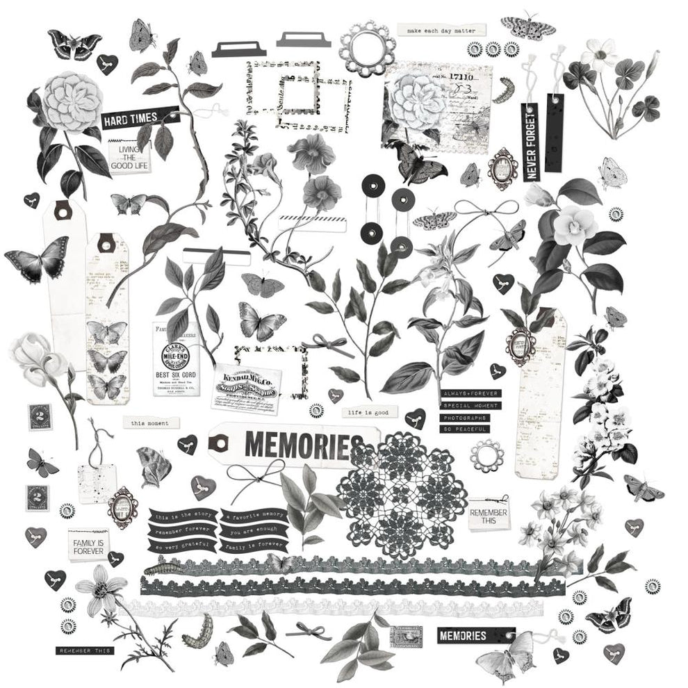 49 & Market Color Swatch Charcoal Laser Cut Elements