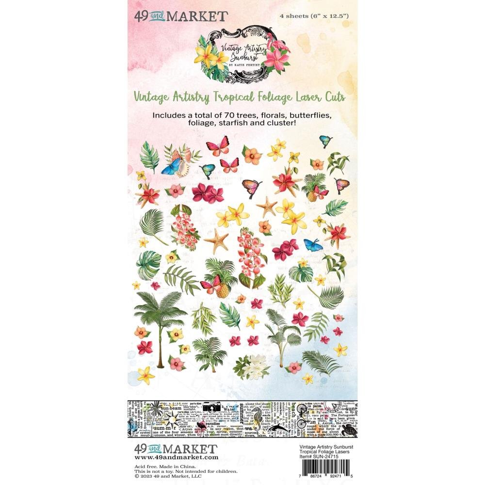 *PRE-ORDER* 49 & MARKET VINTAGE ARTISTRY SUNBURST LASER CUTS TROPICAL FOLIAGE