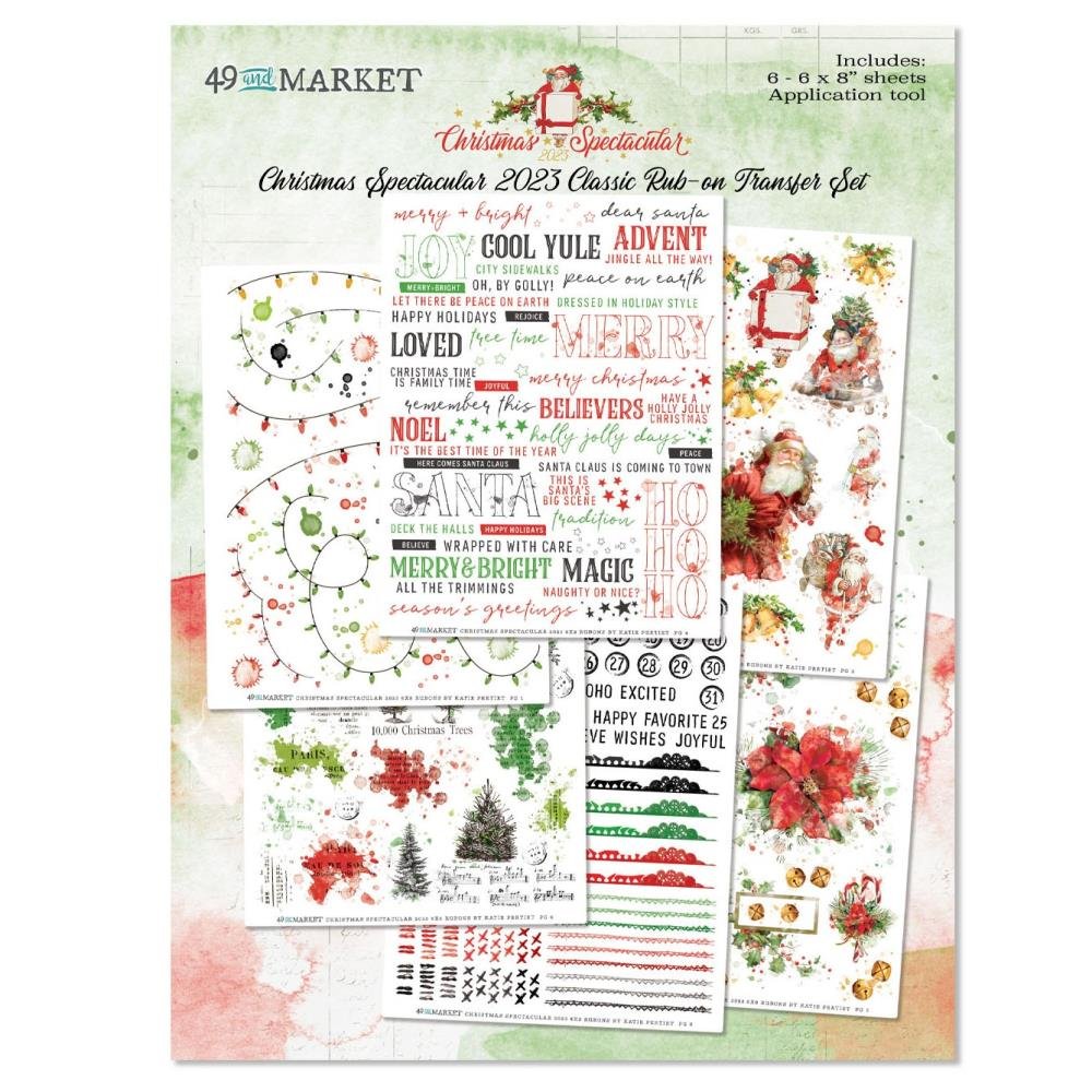 *PRE-ORDER* 49 & MARKET CHRISTMAS SPECTACULAR RUB-ONS 6"X8" CLASSIC
