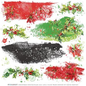 *PRE-ORDER* 49 & MARKET CHRISTMAS SPECTACULAR 12" X 12" RUB ONS 6" X 8" SENTIMENTS