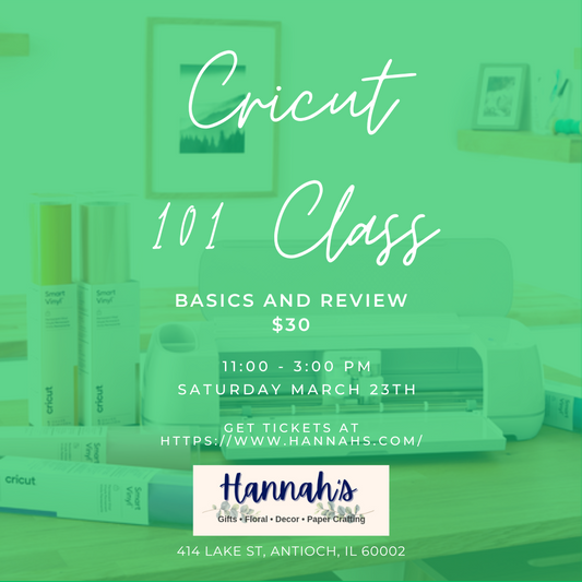 Cricut 101 class 3/23