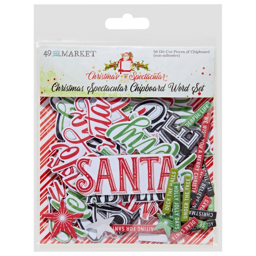*PRE-ORDER* 49 & MARKET CHRISTMAS SPECTACULAR CHIPBOARD WORDS