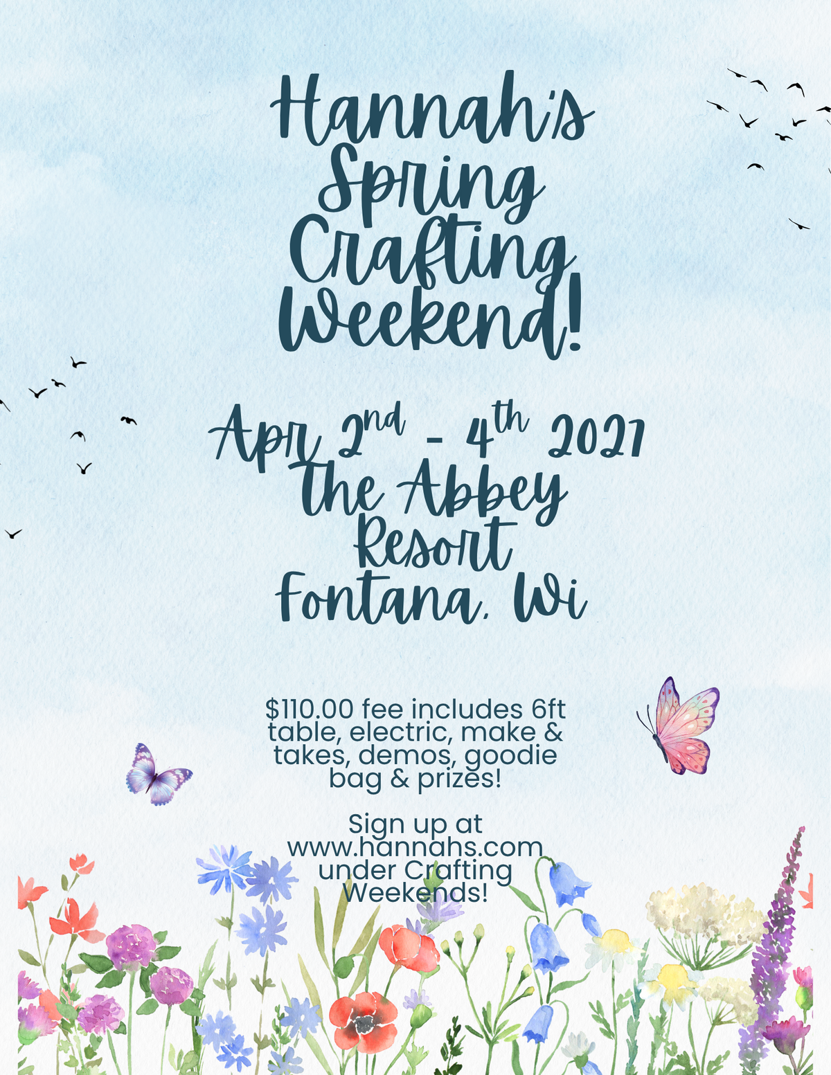 Spring Crafting Weekend DEPOSIT